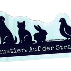 Aufkleber, Haustier. Auf der Straße