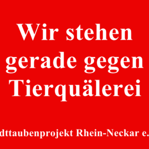Aufkleber Wir stehen gerade gegen Tierquälerei