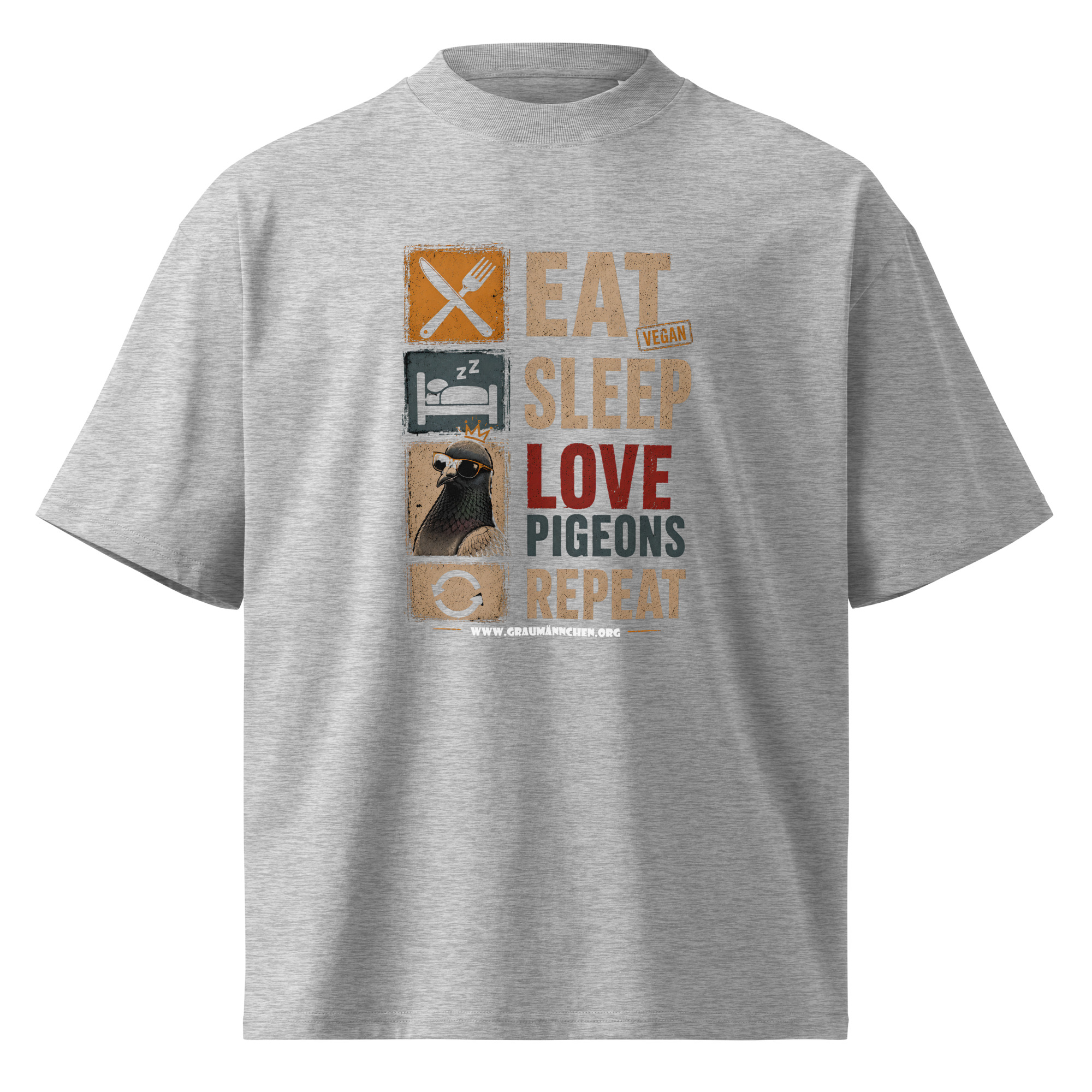 Love Pigeons Oversized Unisex Bio-T-Shirt – Bild 3