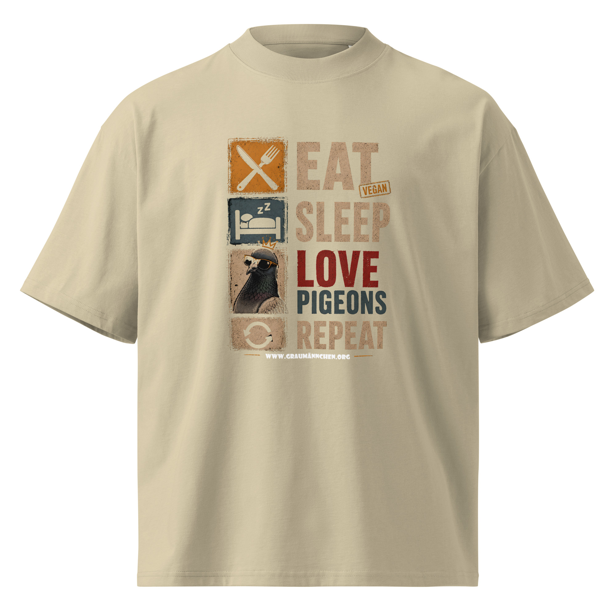 Love Pigeons Oversized Unisex Bio-T-Shirt – Bild 4