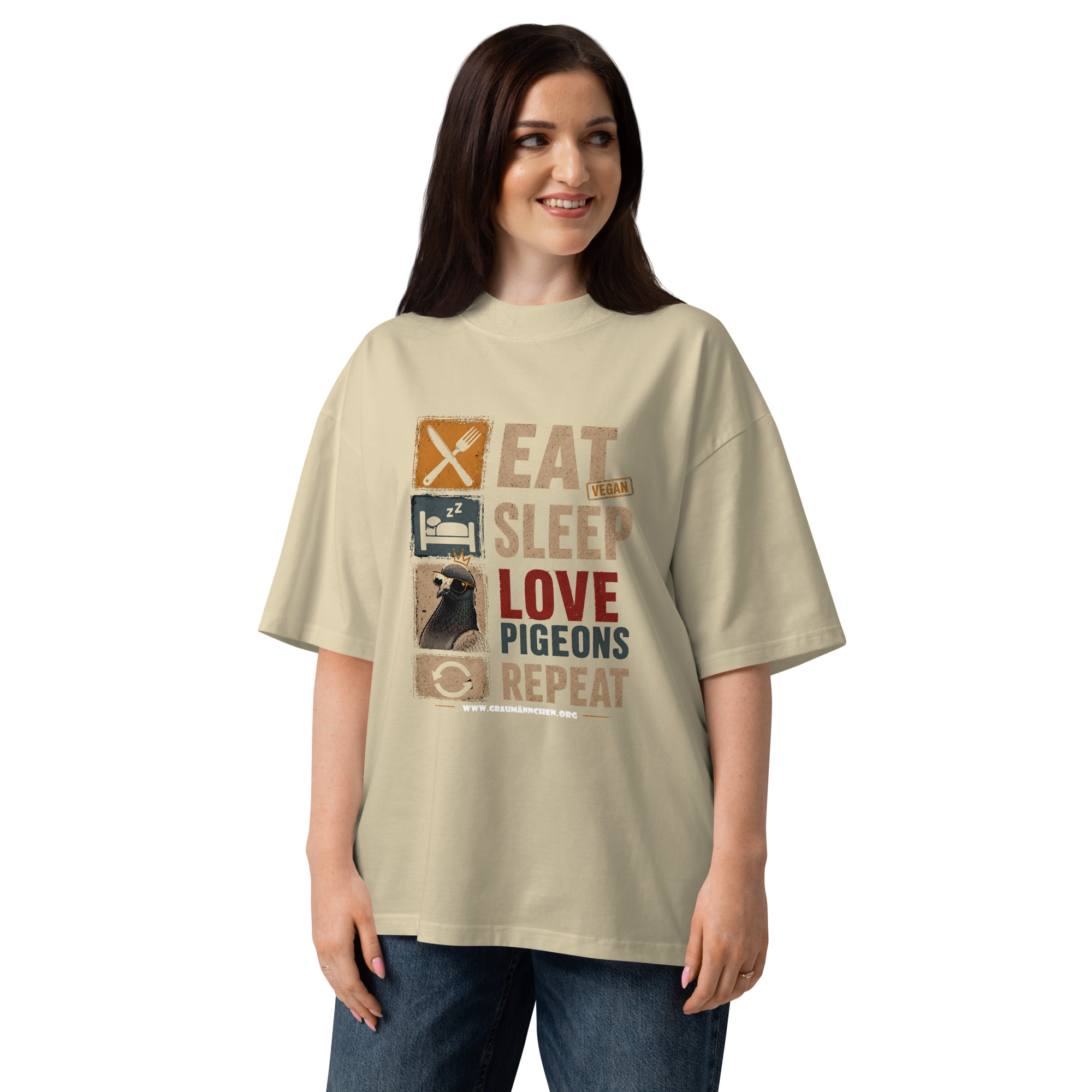 Love Pigeons Oversized Unisex Bio-T-Shirt – Bild 20