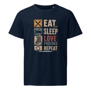Unisex Bio-T-Shirt, EatSleepLovePigeons